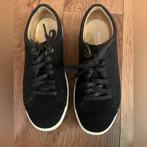 Cole Haan shoes. Grand Cross Court II Suede lace up sneakers. Size 6.5. Black.